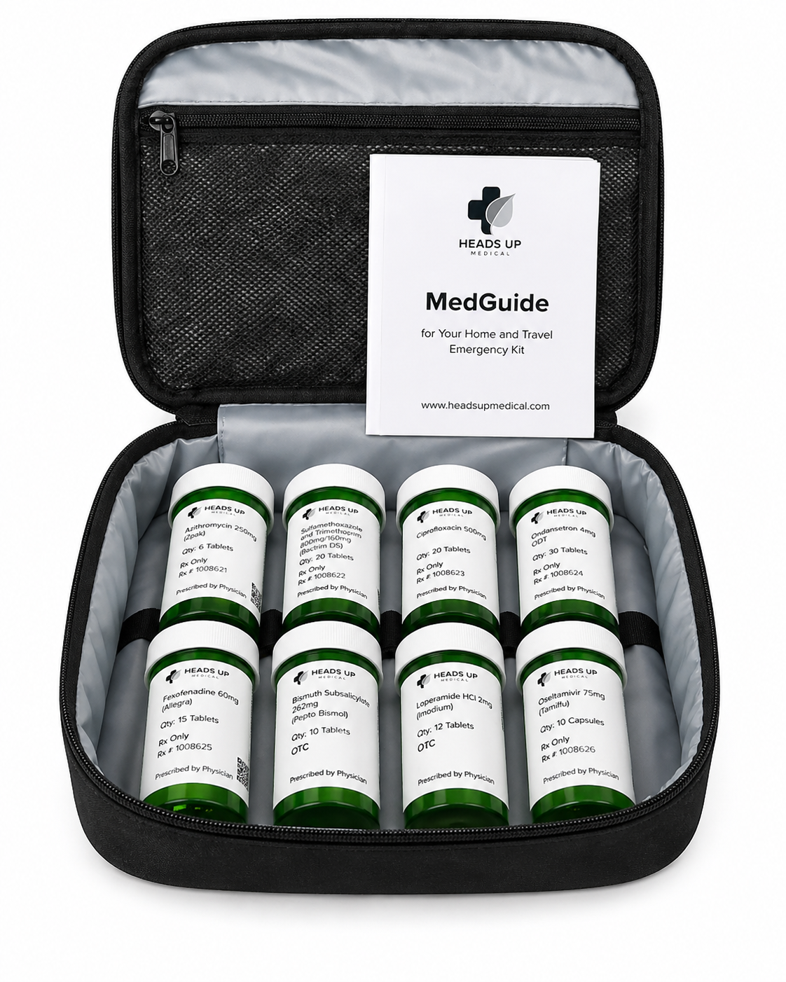Medical kit supplies in kit opened 